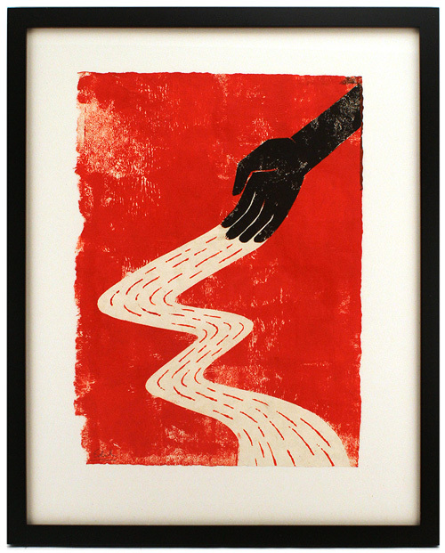 Edel Rodriguez Artwork Hand River Nucleus Art Gallery and Store